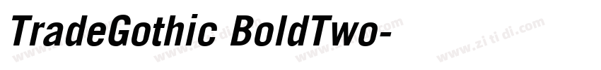 TradeGothic BoldTwo字体转换